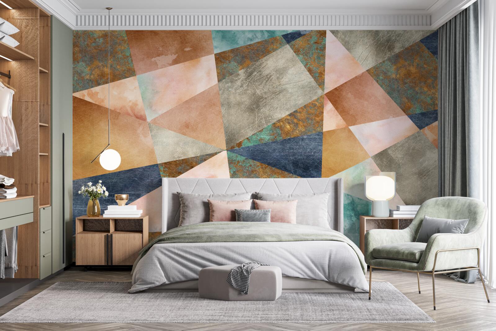 Fototapeta geometryczne kształty w różnych kolorach