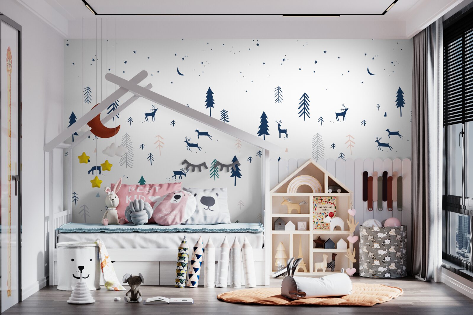 Carta da parati Carta da parati per bambini in stile minimalista