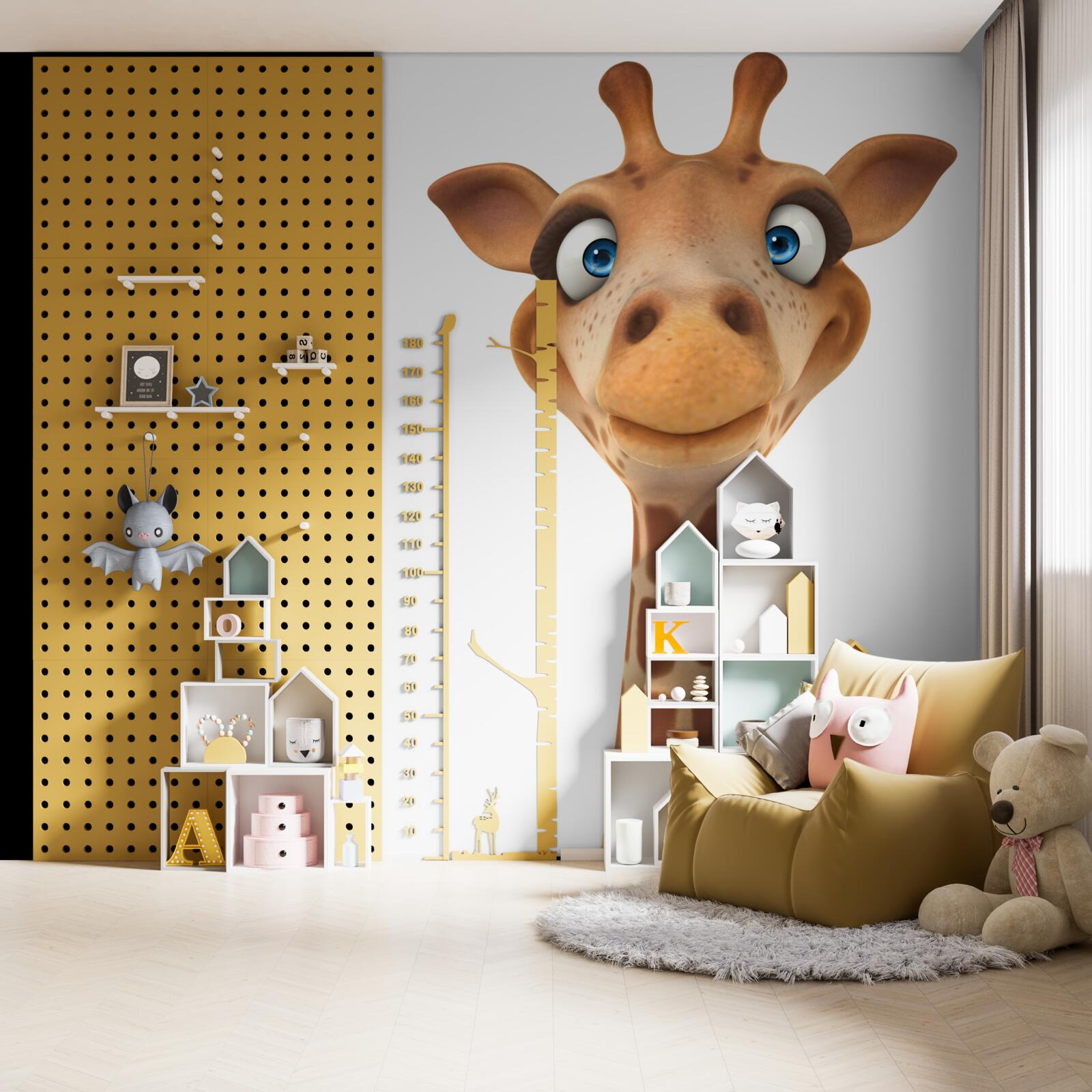 Carta da parati giraffa felice