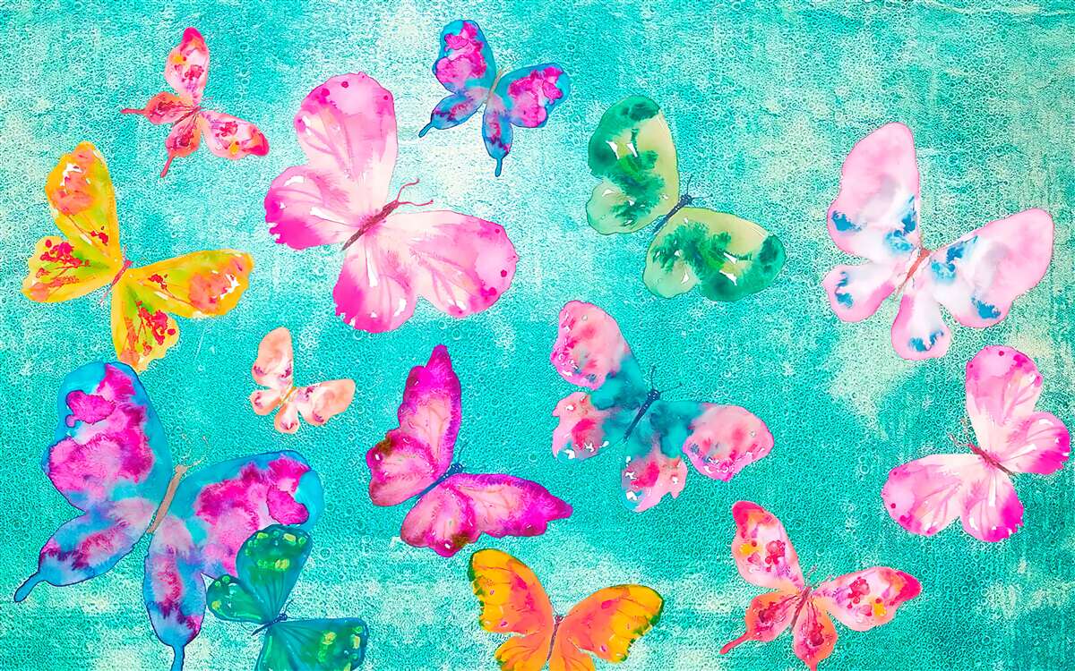Carta da parati farfalle di tutti i colori