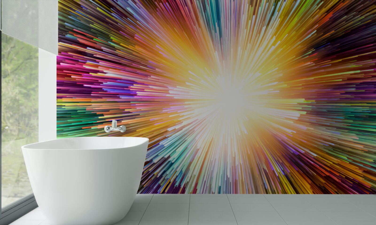 Carta da parati lampi luminosi di diversi colori