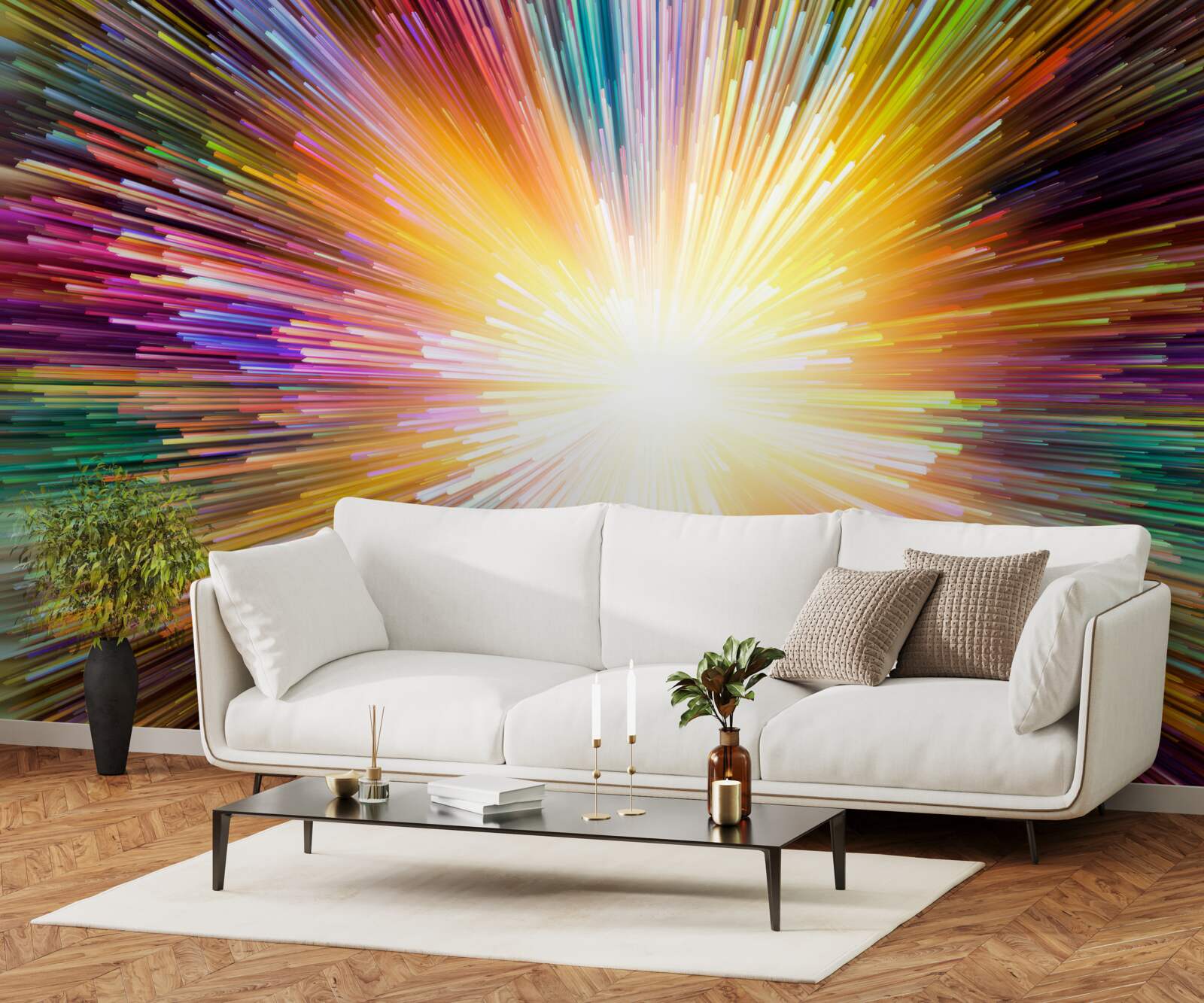 Carta da parati lampi luminosi di diversi colori