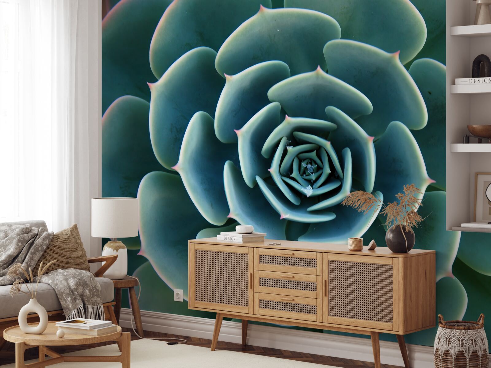 Carta da parati immagine ravvicinata di una succulenta
