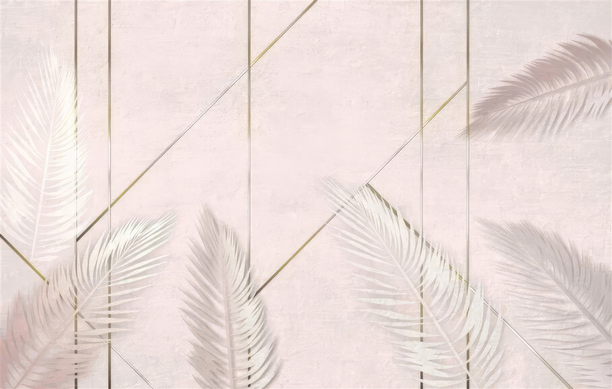 Carta da parati sfondo chiaro con foglie