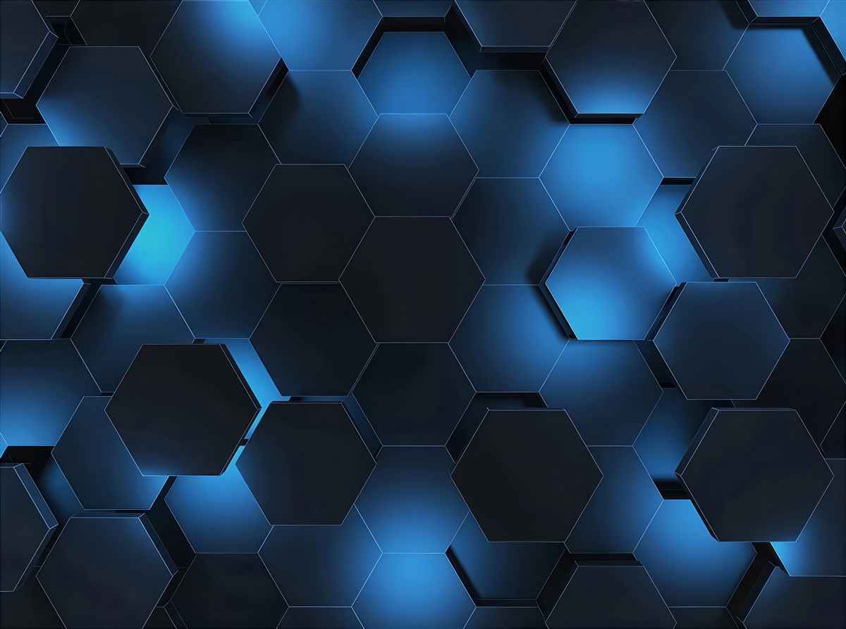 Carta da parati gli esagoni sono blu scuro