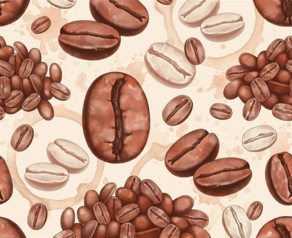 Carta da parati caffè in grani