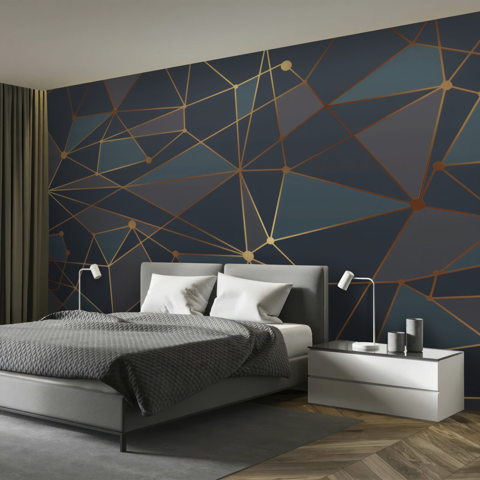Carta da parati sfondo con forme geometriche in tonalità scura