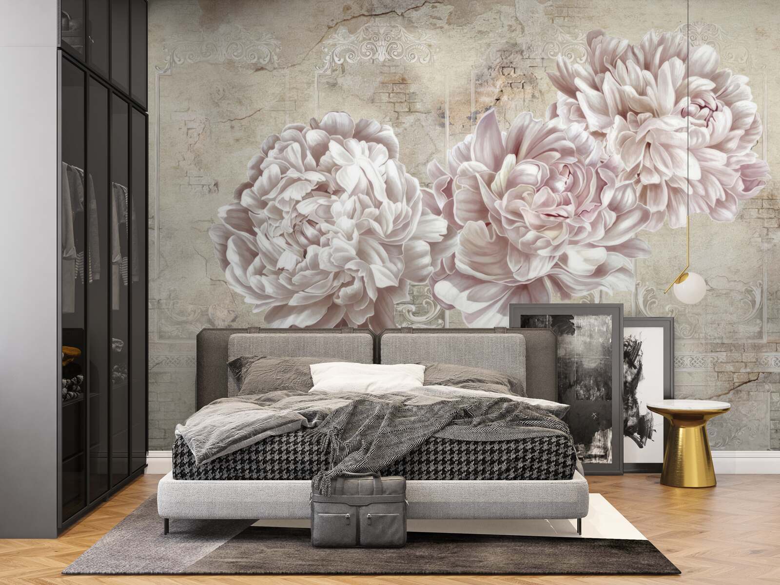 Carta da parati grandi peonie luminose