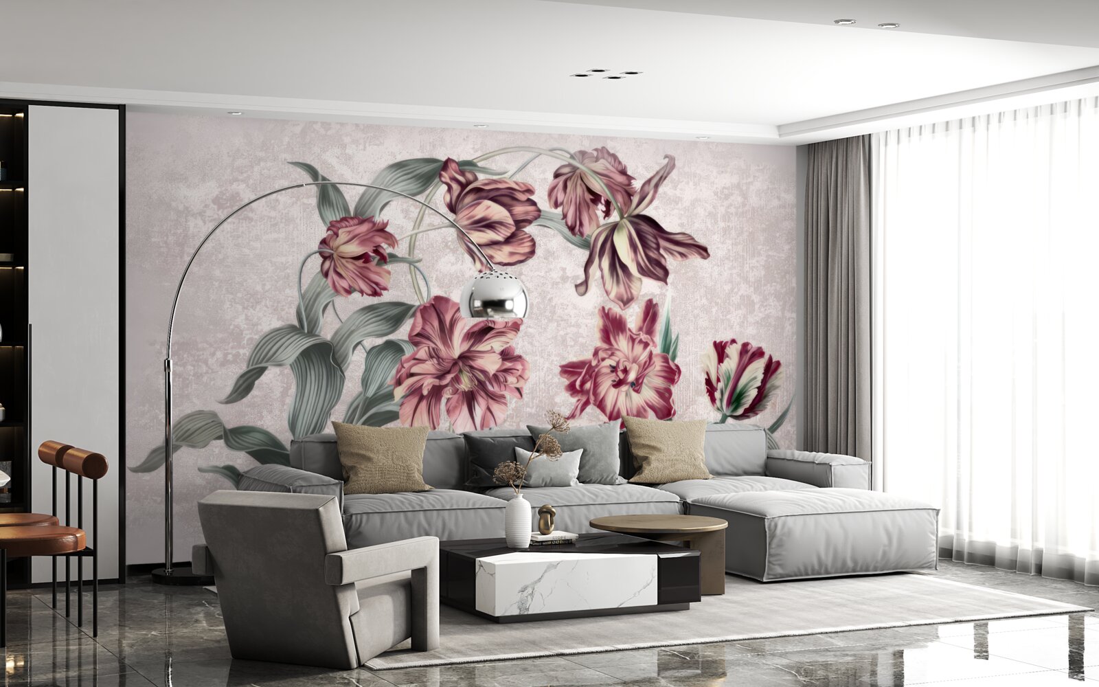 Carta da parati fiori che non si sono ancora svegliati