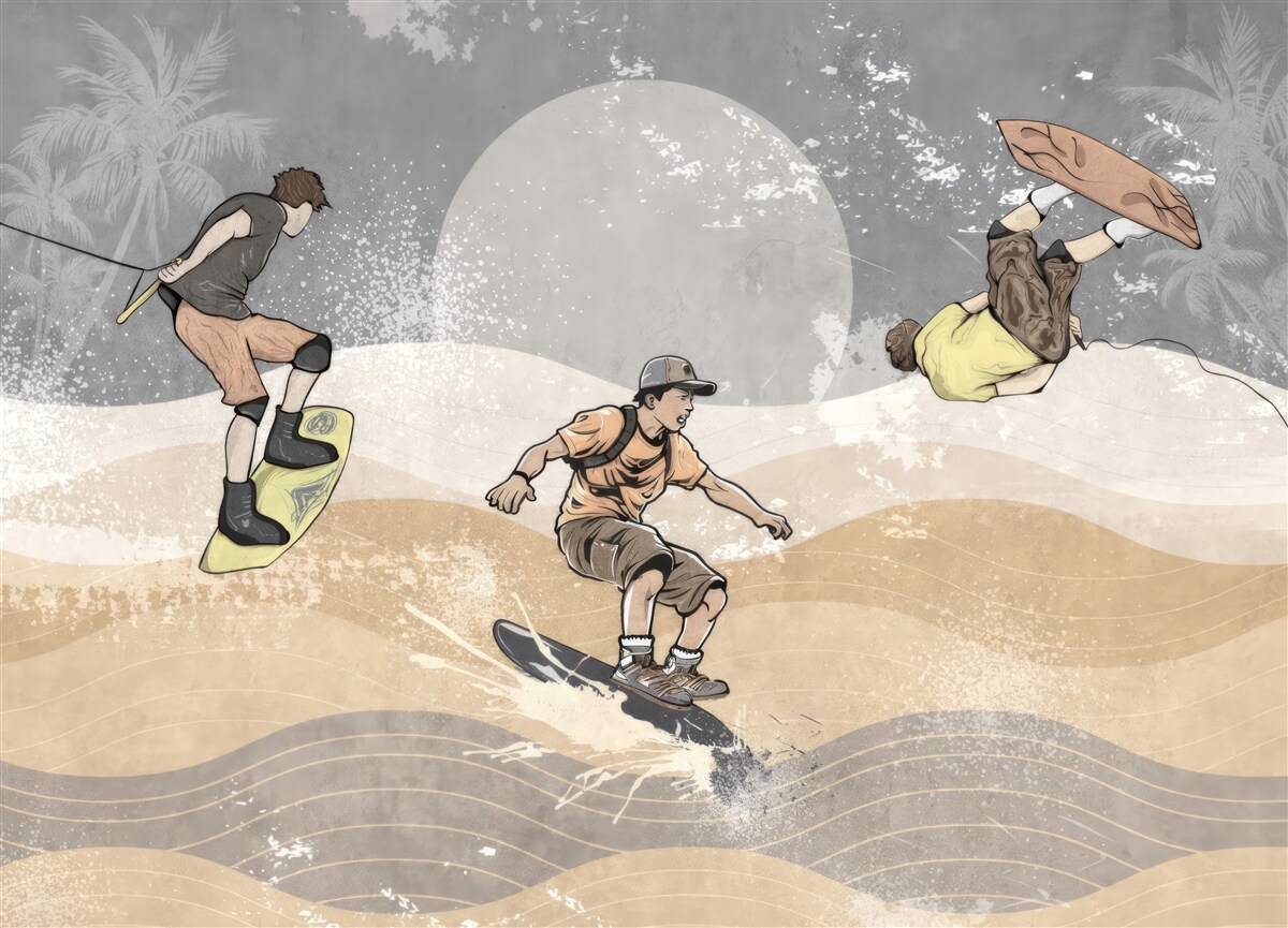 Carta da parati Gli snowboarder si divertono