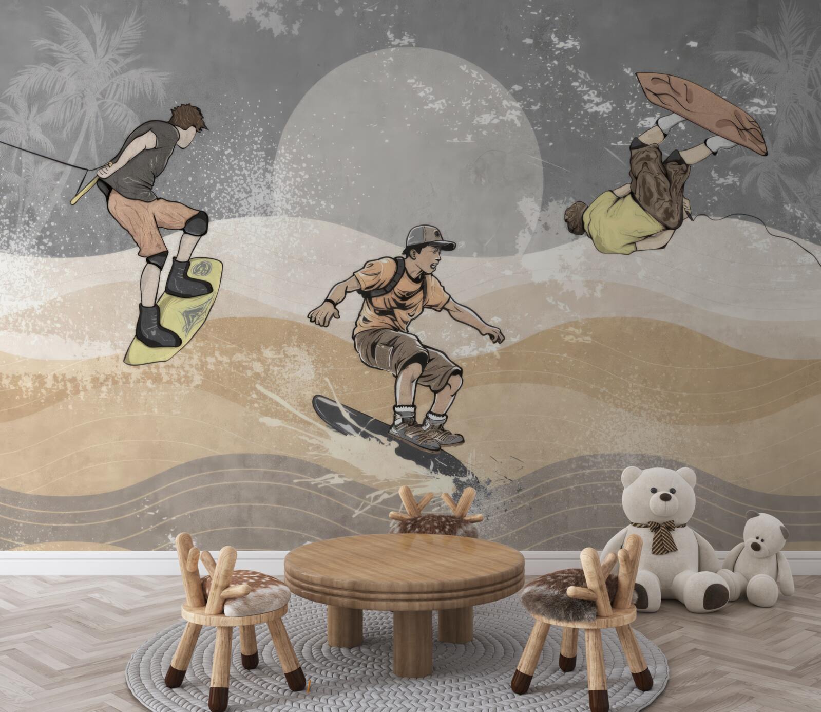 Carta da parati Gli snowboarder si divertono
