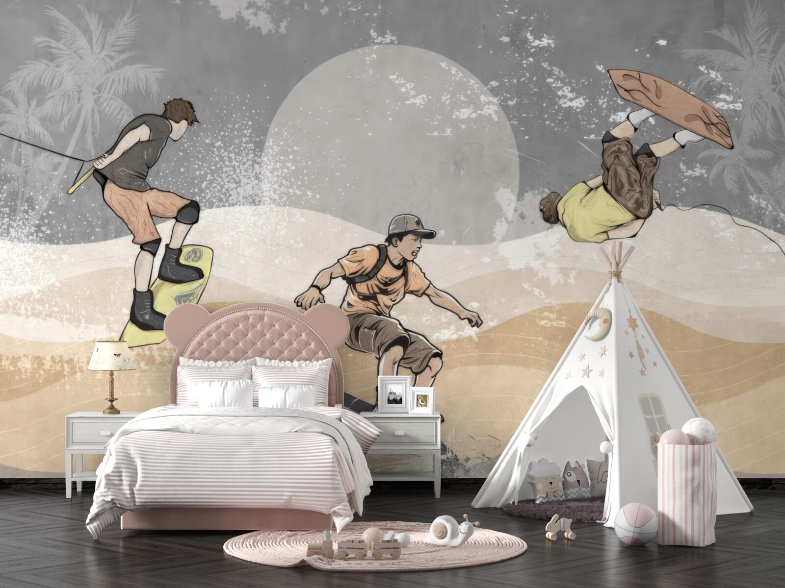 Carta da parati Gli snowboarder si divertono