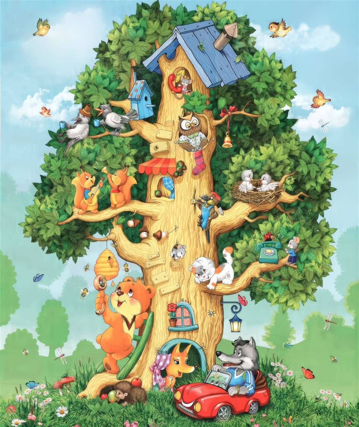 Carta da parati una casa comune per tutti gli abitanti della foresta