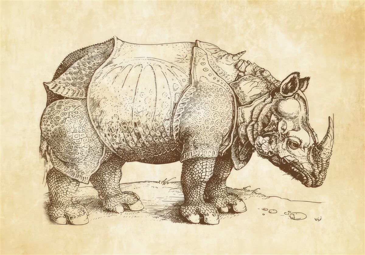Carta da parati rinoceronte forte