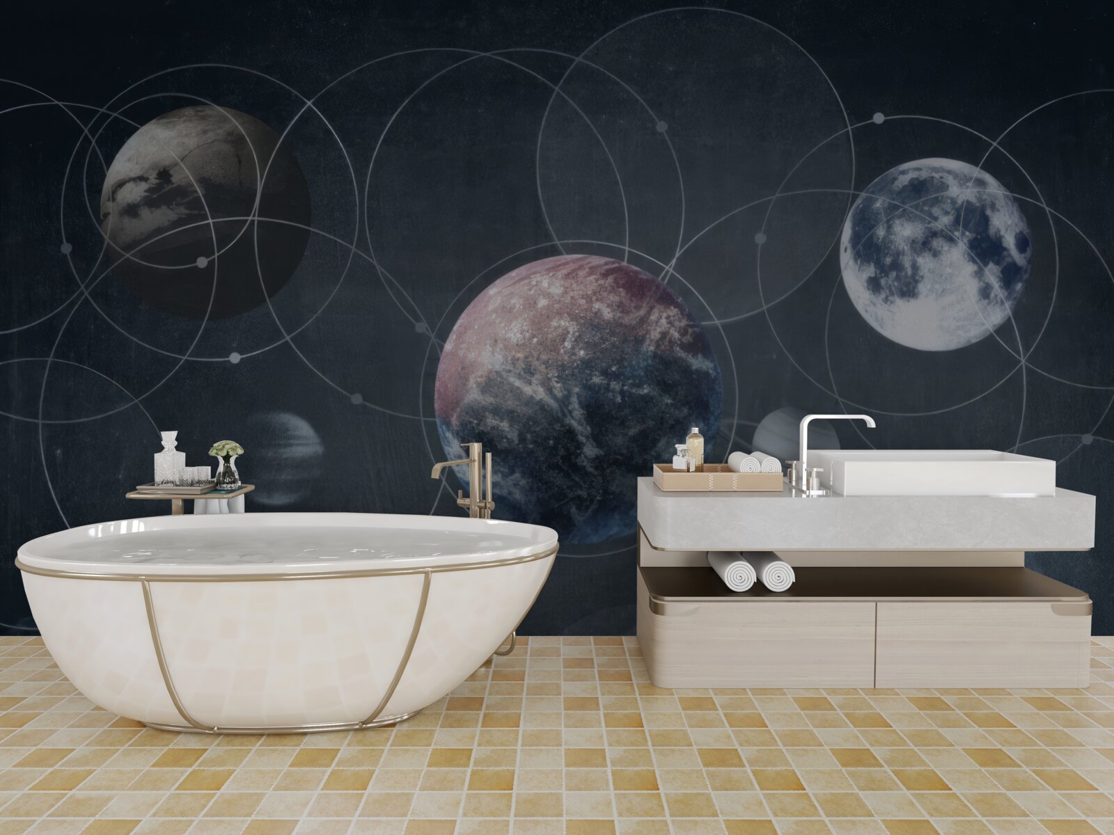 Carta da parati i pianeti del sistema solare