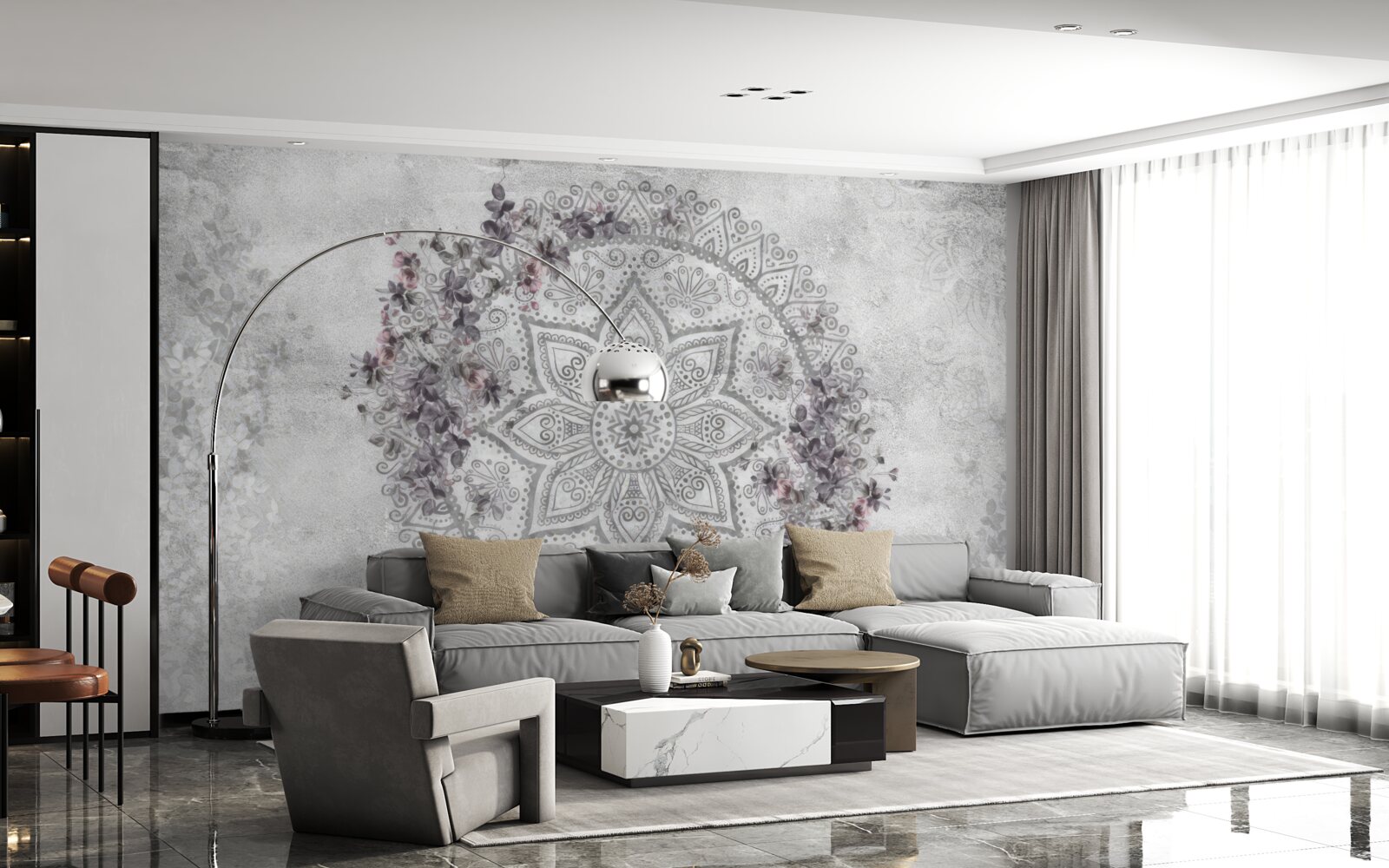 Carta da parati bella immagine tra i fiori