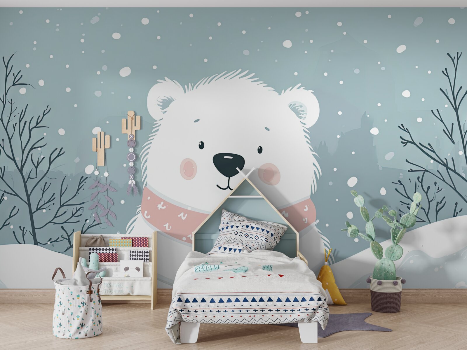Carta da parati Bellissimo bambino polare