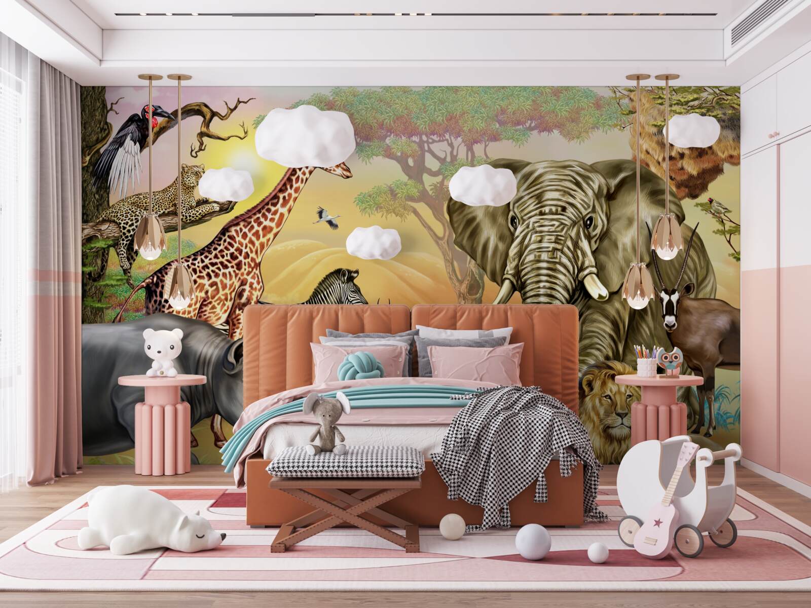 Carta da parati grande famiglia tropicale