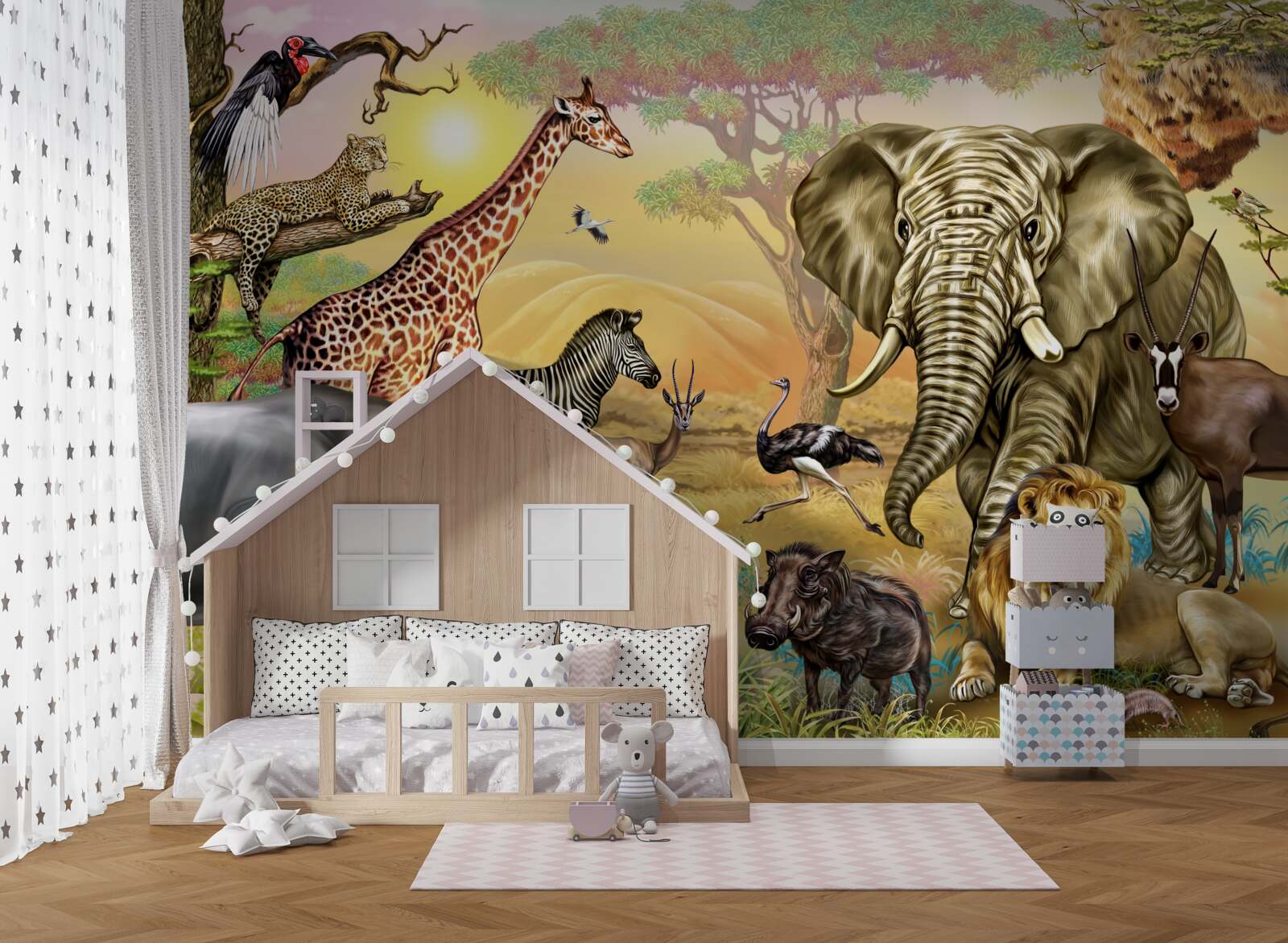 Carta da parati grande famiglia tropicale