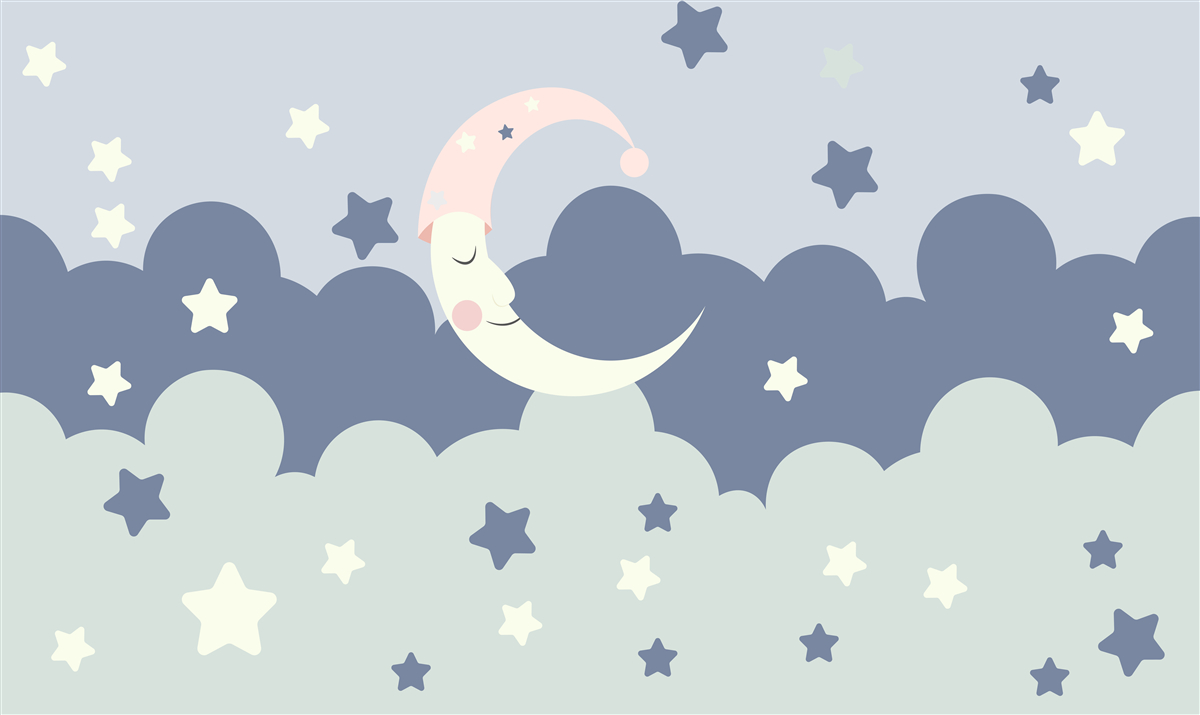 Carta da parati la luna e i luminari si addormentano