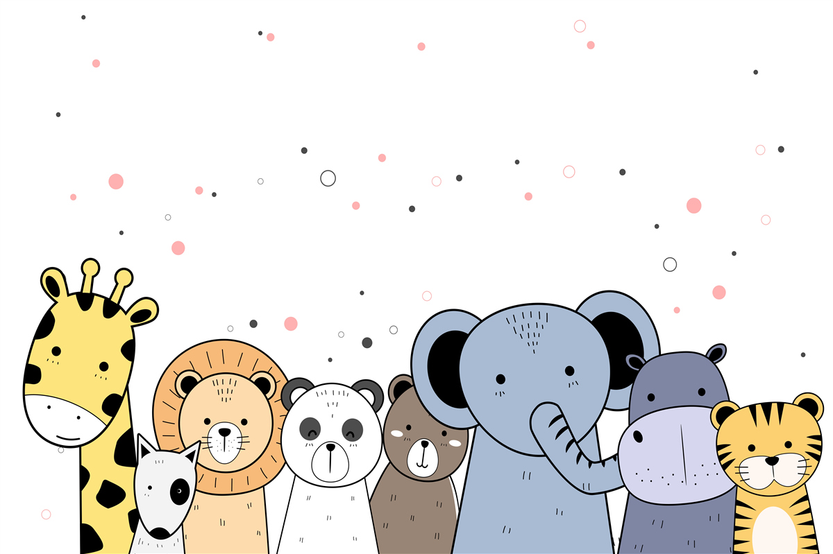 Carta da parati la comunità delle bestie