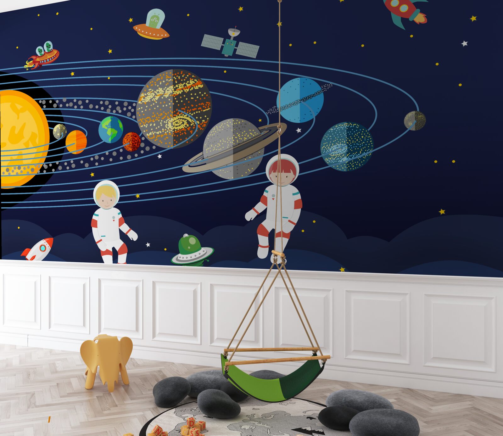 Carta da parati l'umanità e gli altri abitanti dell'universo