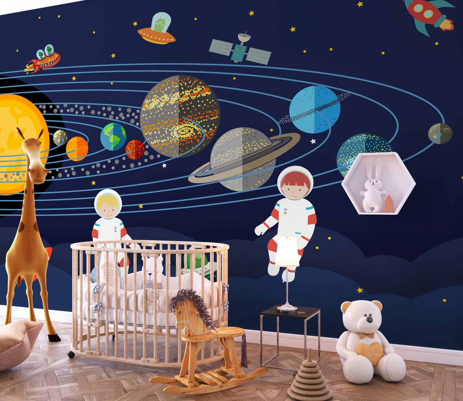 Carta da parati l'umanità e gli altri abitanti dell'universo