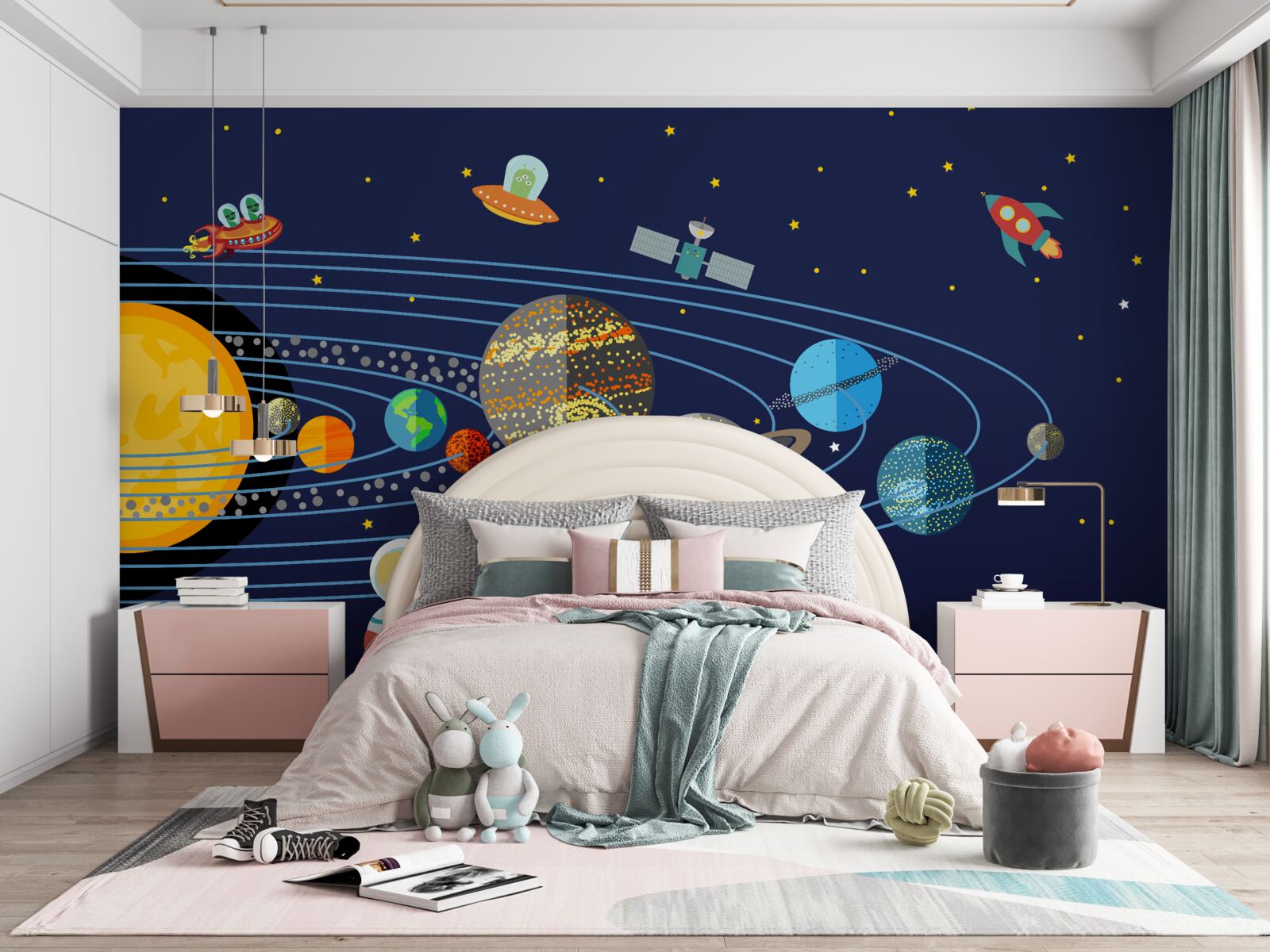 Carta da parati l'umanità e gli altri abitanti dell'universo