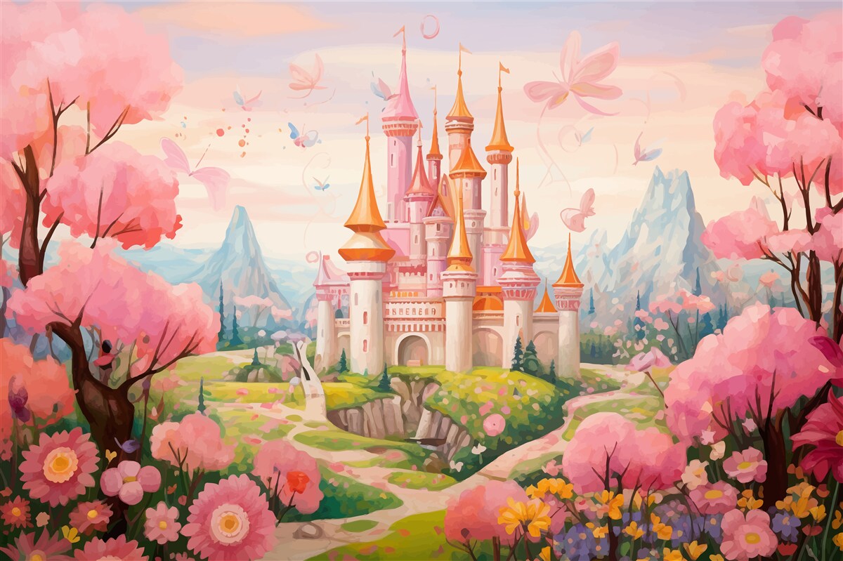 Carta da parati un castello da una fiaba Disney