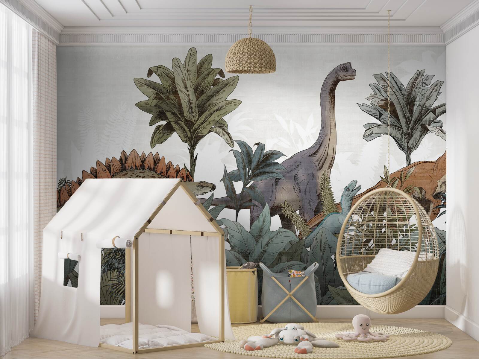 Carta da parati dinosauri giganti antichi