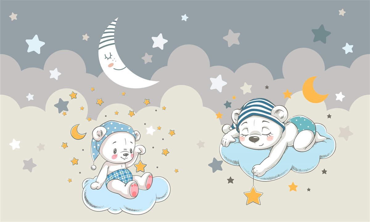 Carta da parati i bambini vanno a dormire