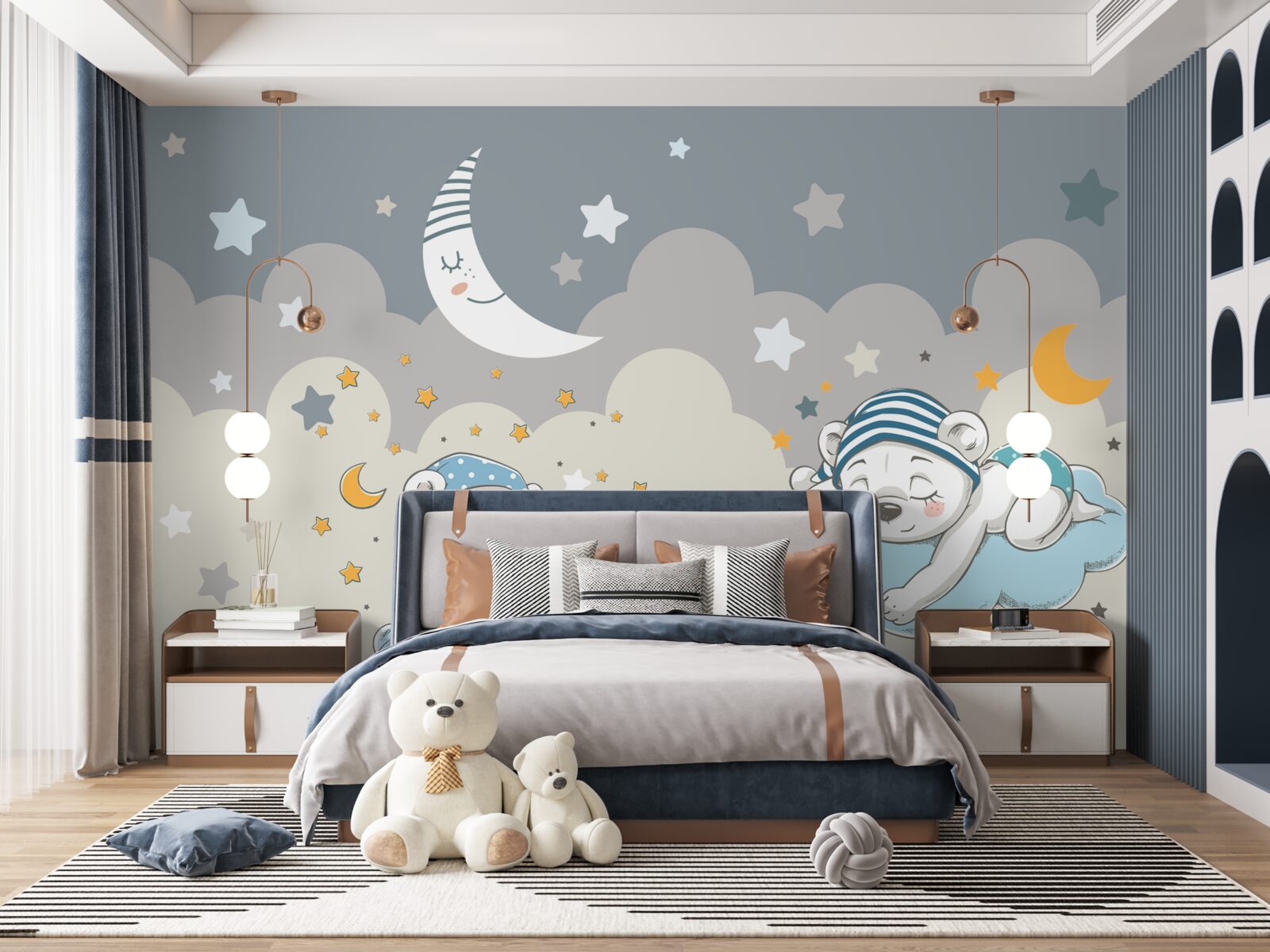 Carta da parati i bambini vanno a dormire