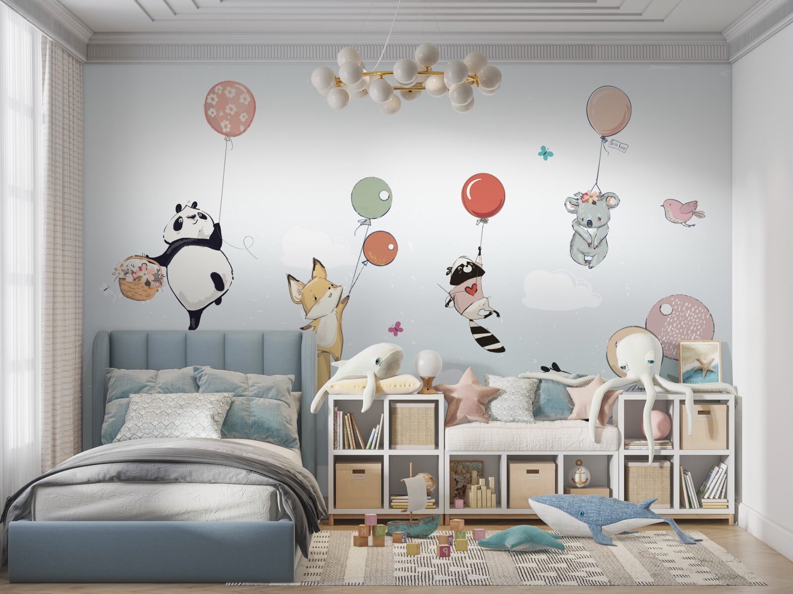 Carta da parati animali su palloncini