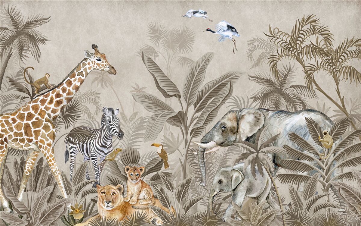 Carta da parati animali come la pioggia