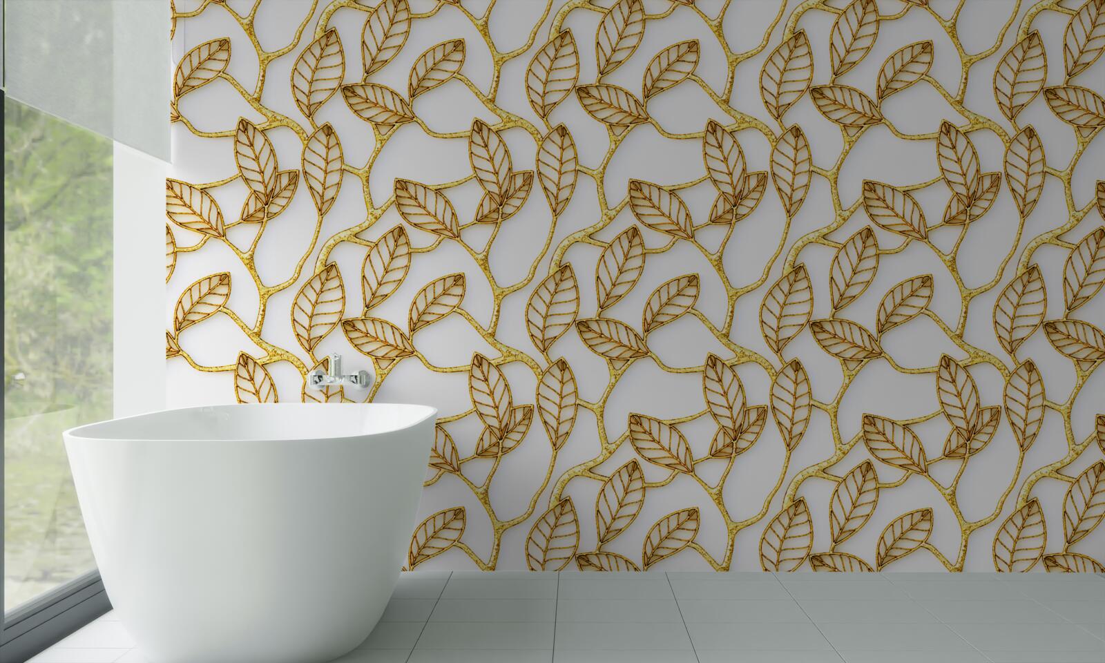 Carta da parati texture foglia oro