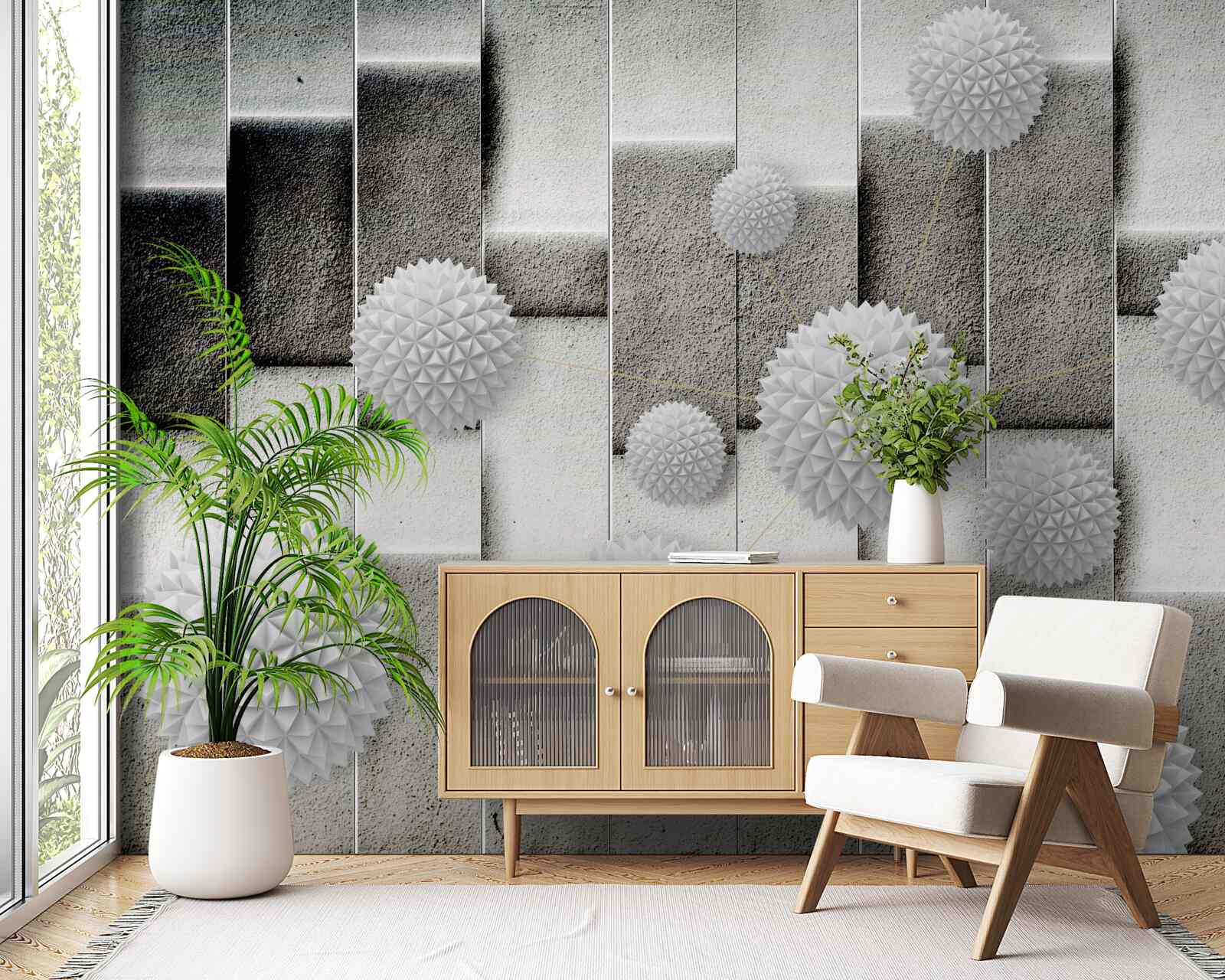 Carta da parati geometria e forme appuntite