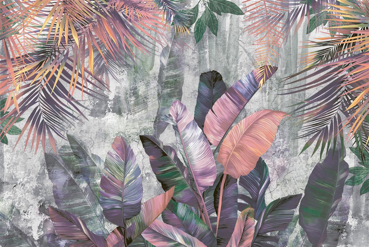 Carta da parati tropici lussureggianti durante un acquazzone