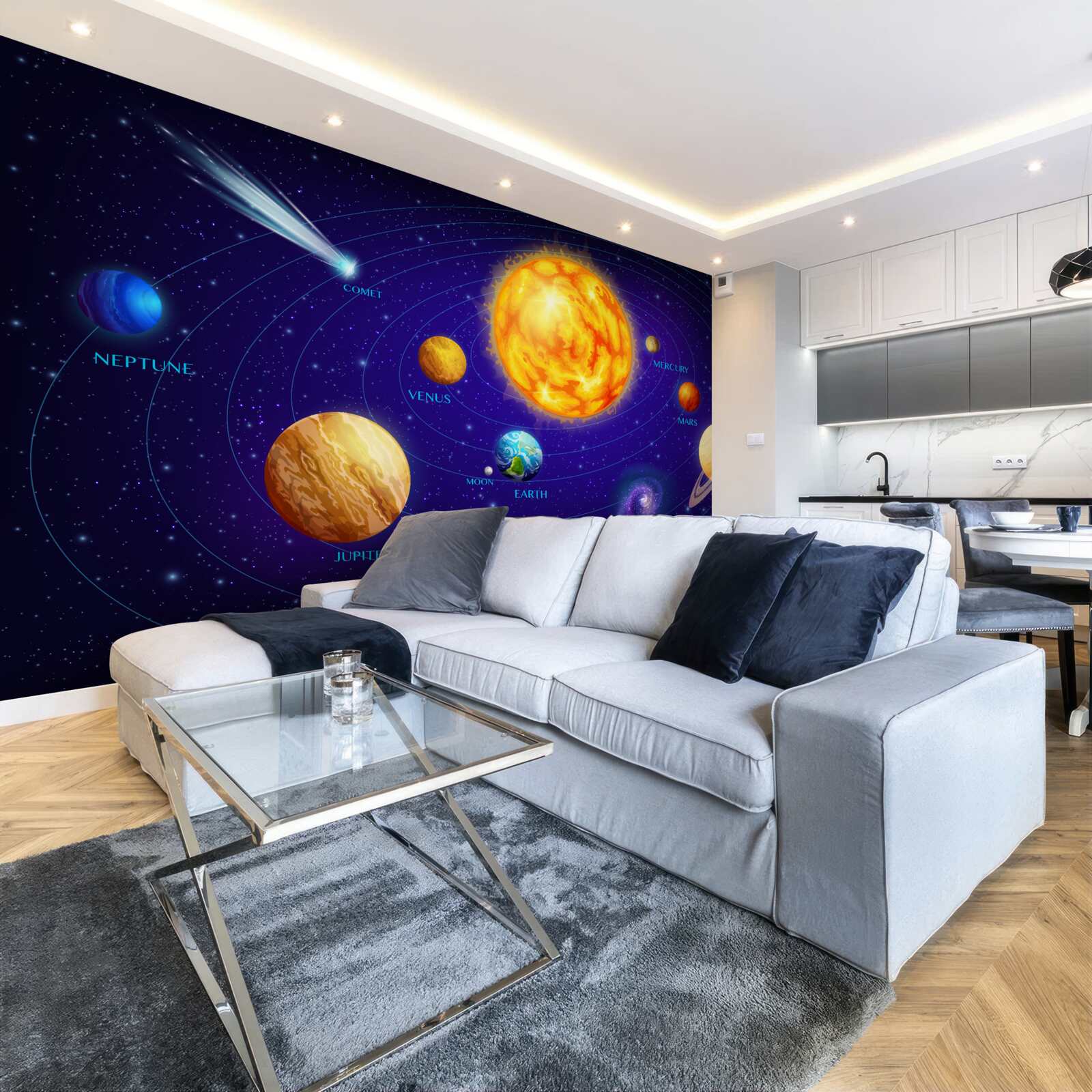 Fototapeta rozmiary planet we wszechświecie