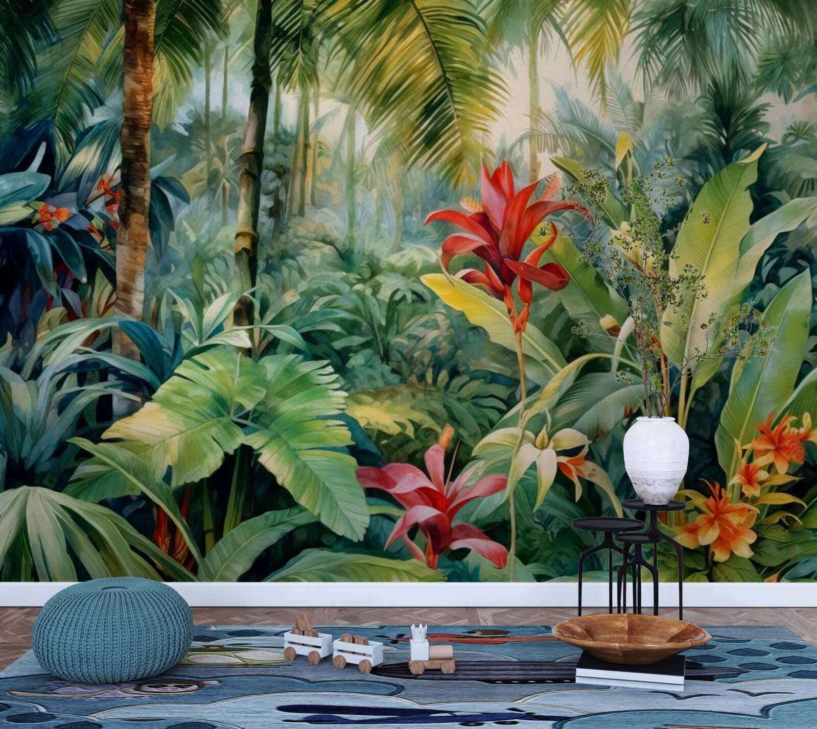 Carta da parati incredibile varietà di flora tropicale