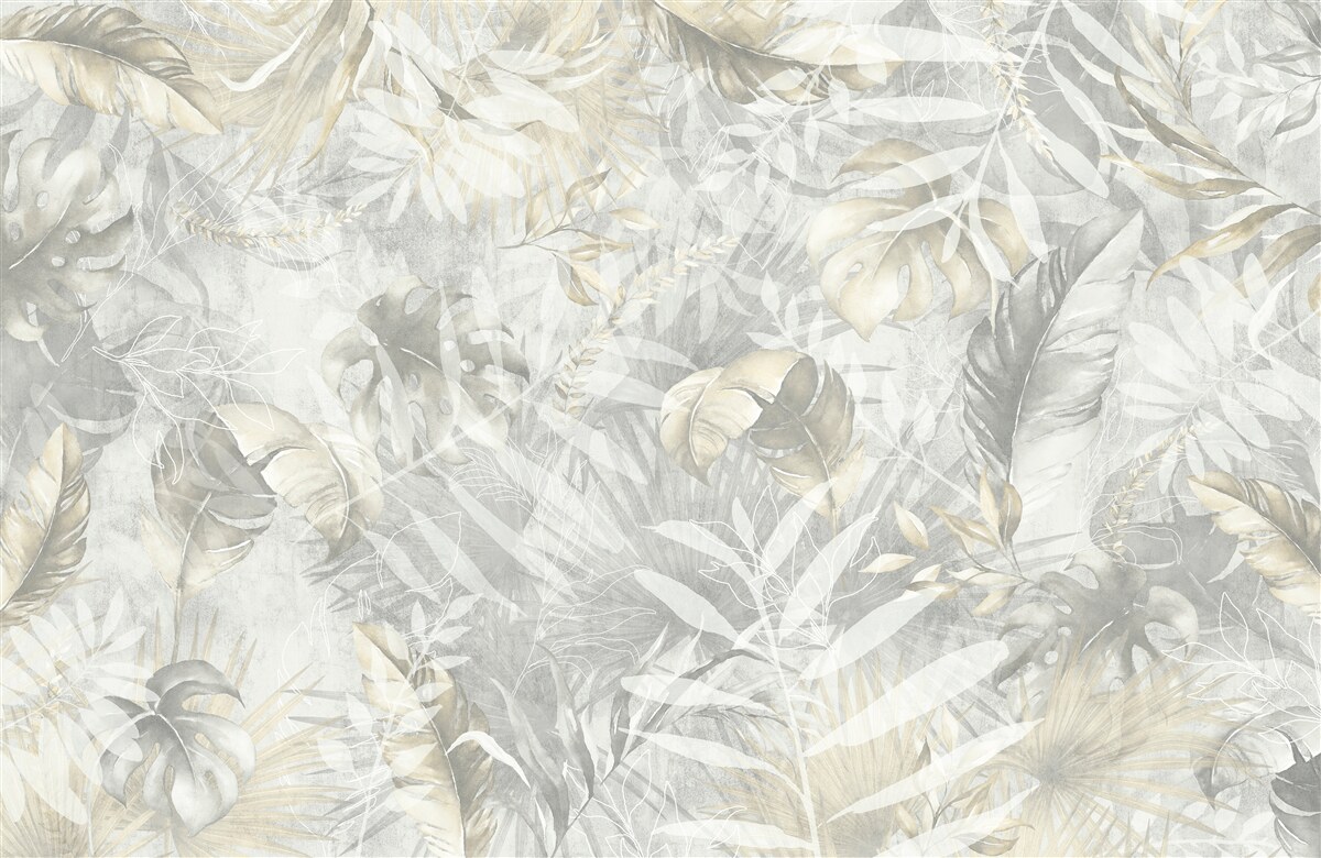 Carta da parati abbondanza di piante nella giungla