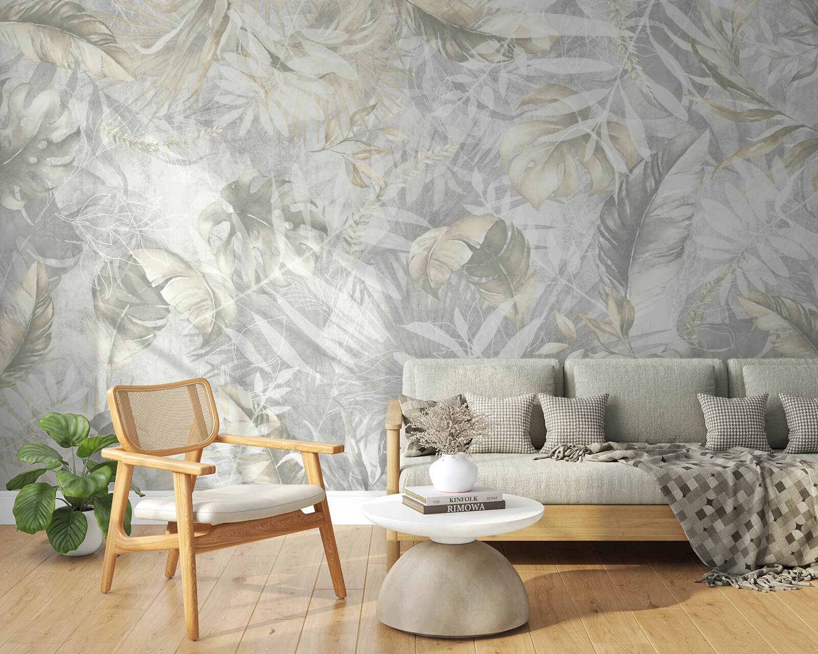 Carta da parati abbondanza di piante nella giungla