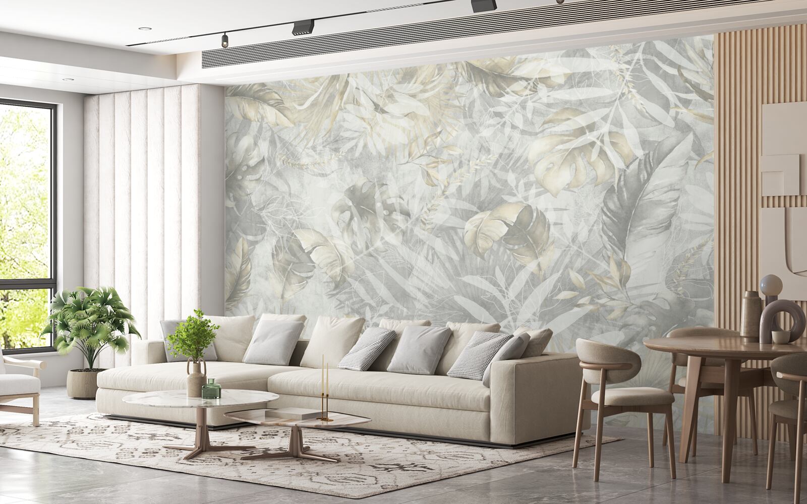 Carta da parati abbondanza di piante nella giungla