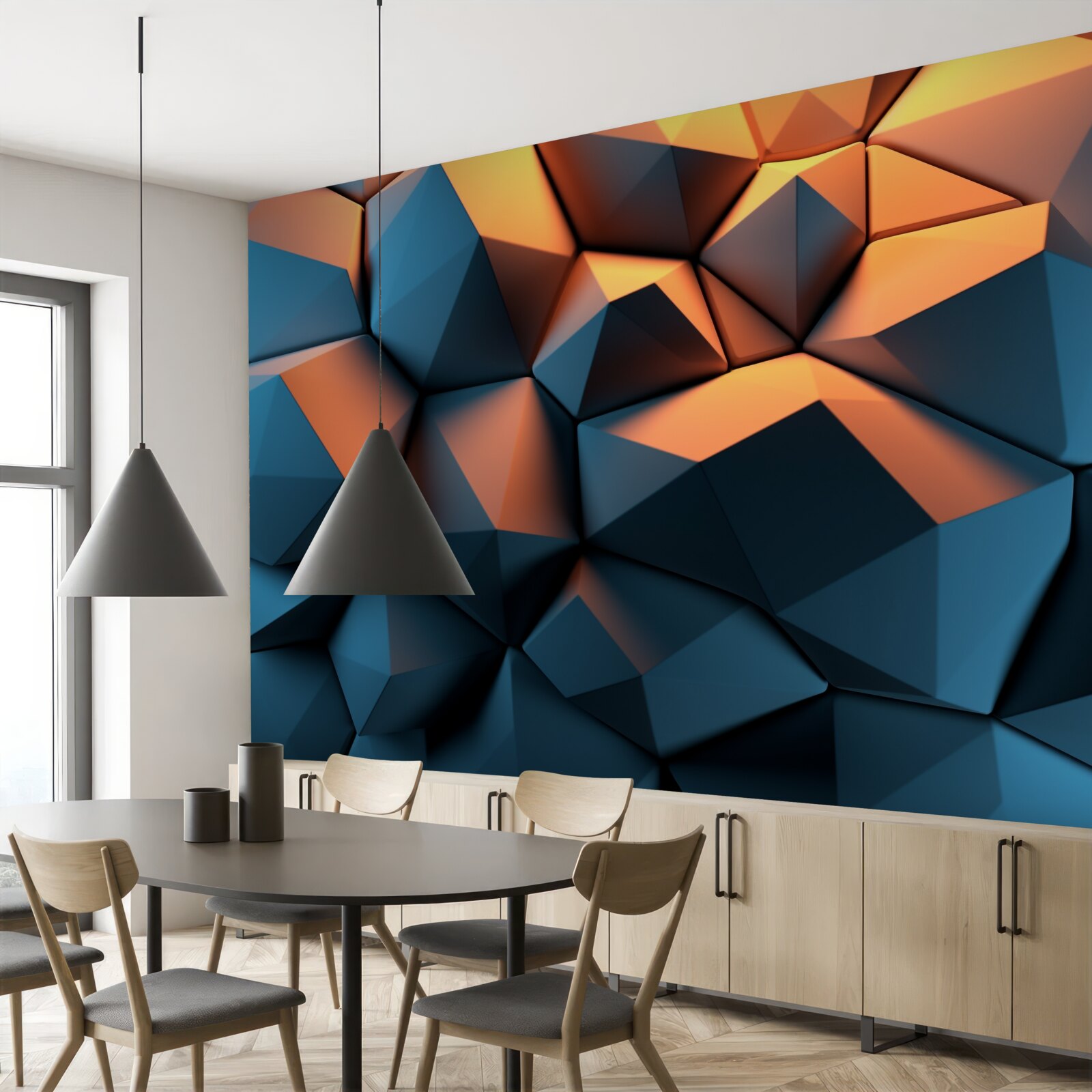Carta da parati Forme geometriche 3D