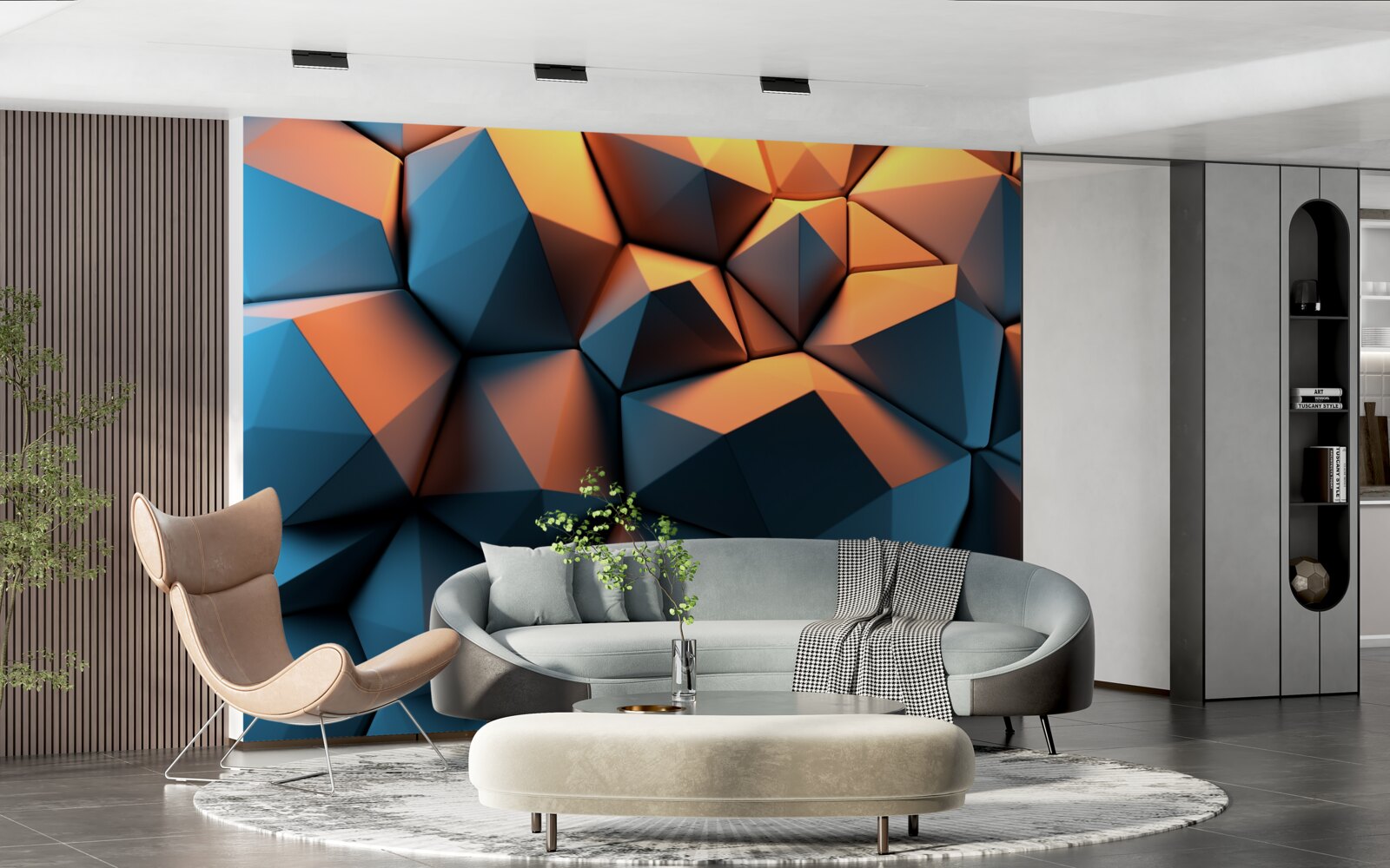 Carta da parati Forme geometriche 3D