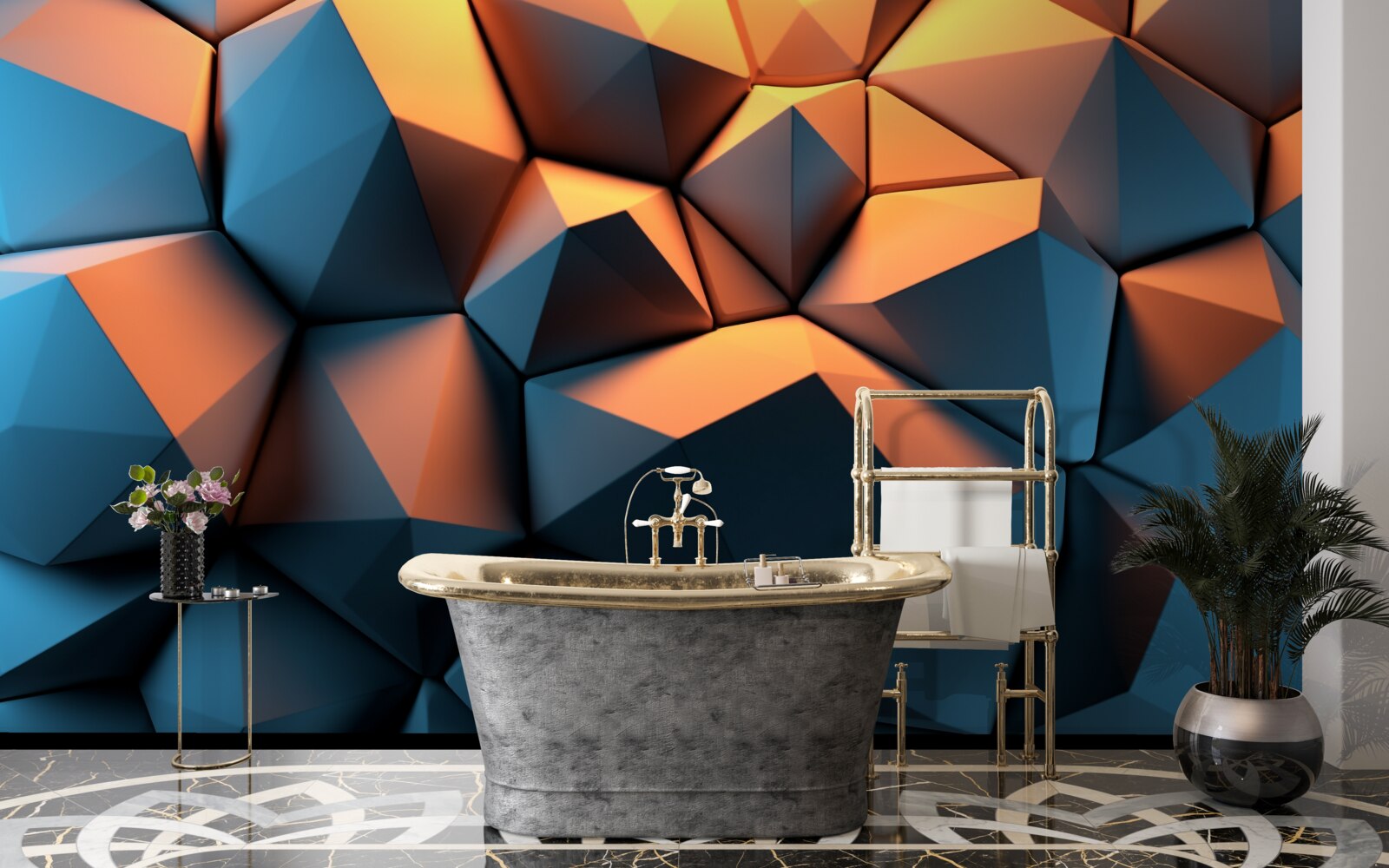 Carta da parati Forme geometriche 3D