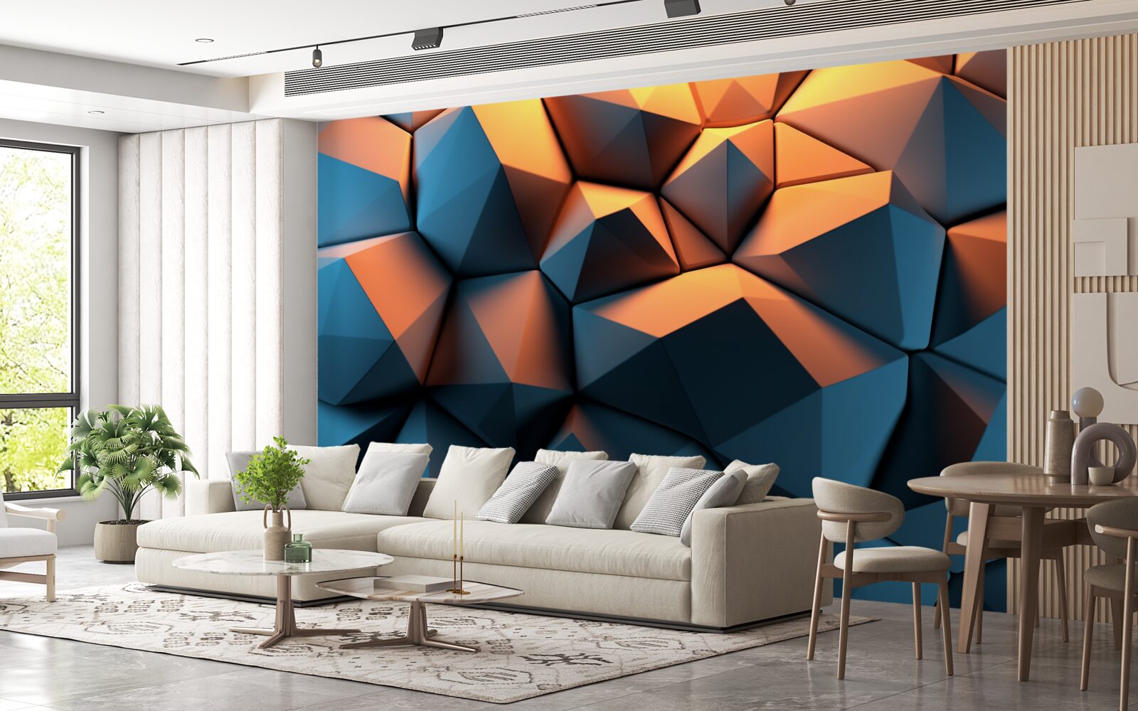 Carta da parati Forme geometriche 3D