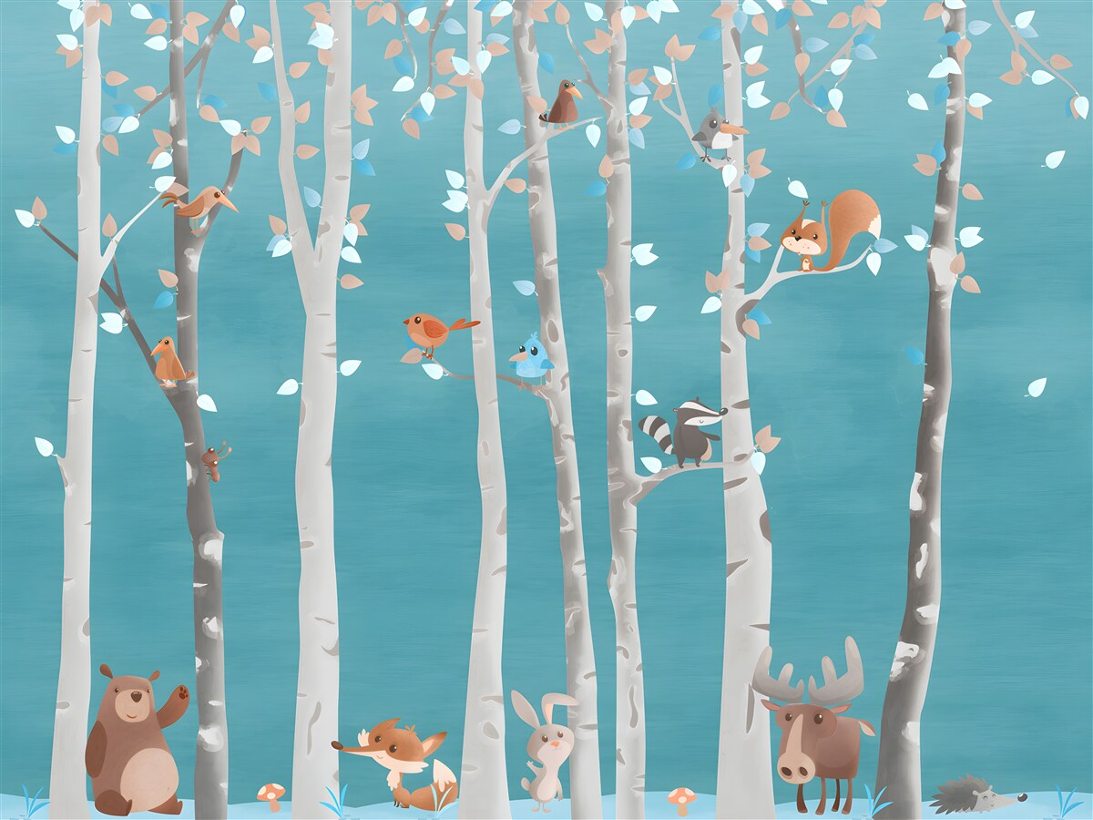 Carta da parati animali e abitanti della foresta