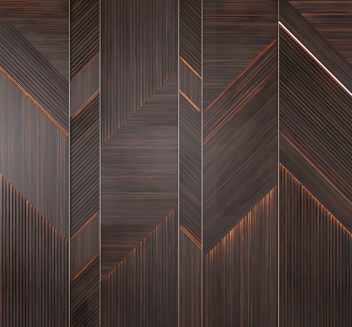 Carta da parati parquet scuro lucidato