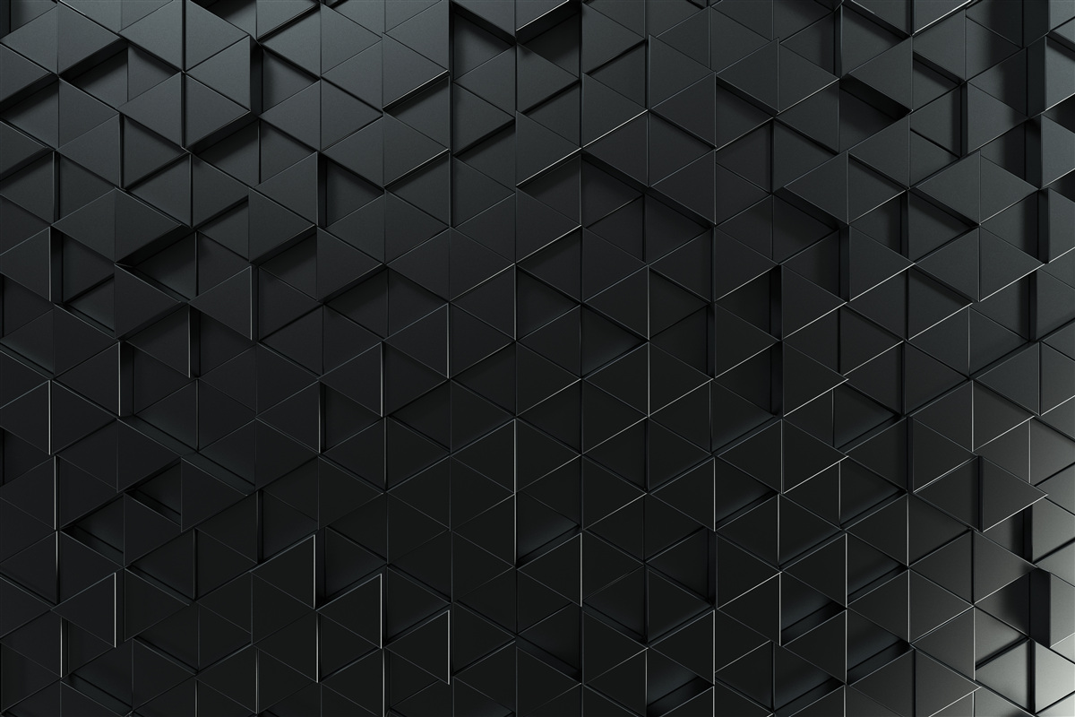 Carta da parati triangoli volumetrici in nero