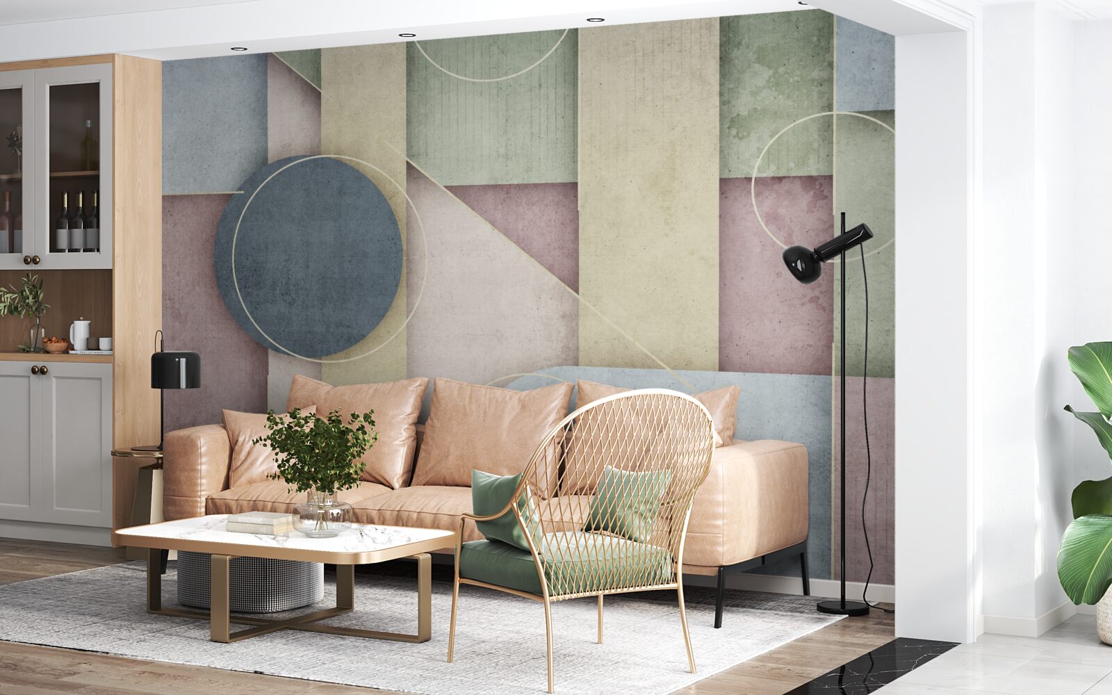 Fototapeta kompozycja z elementami geometrycznymi